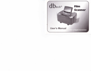 Manual DBTech DBFS150 Film Scanner
