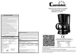 Manual Comelec CG4003 Máquina de café