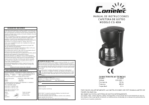 Manual Comelec CG4004 Máquina de café