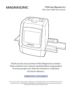 Manual Magnasonic FS50 Film Scanner