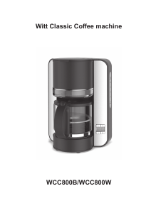 Bruksanvisning Witt WCC800W Kaffemaskin