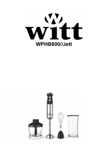 Bruksanvisning Witt WPHB800 Stavmikser