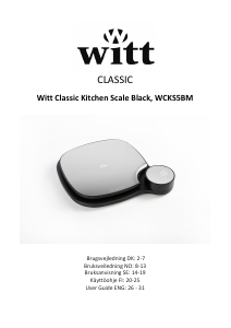 Brugsanvisning Witt WCKS5BM Køkkenvægt