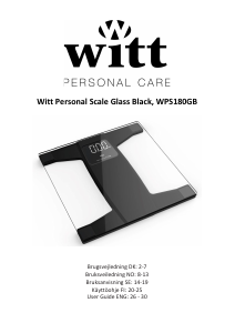 Käyttöohje Witt WPS180GB Henkilövaaka