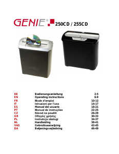 Manual de uso Genie 250CD Destructora