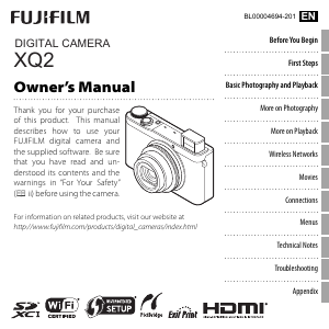 Manual Fujifilm XQ2 Digital Camera