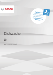 Manual Bosch SMP66MX05A Dishwasher