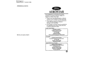 Manual Ford Aerostar (1996)