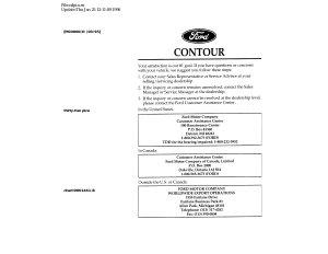 Manual Ford Contour (1996)