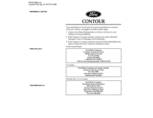 Handleiding Ford Contour (1997)