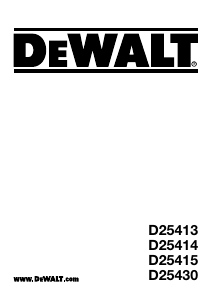 Manual DeWalt D25415 Rotary Hammer