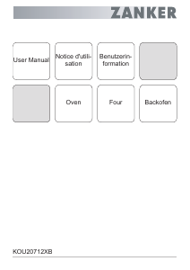 Mode d’emploi Zanker KOU20712XB Four