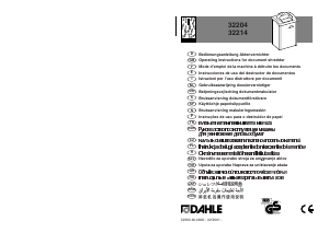 Manual de uso Dahle 32214 Destructora