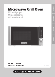 Bruksanvisning Clas Ohlson AG820CRL Mikrovågsugn