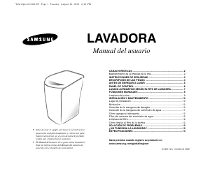 Manual de uso Samsung WA11QA Lavadora