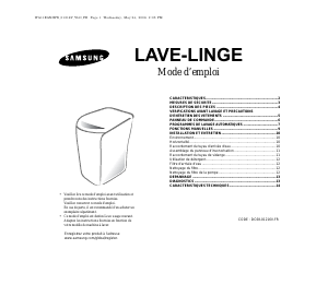 Mode d’emploi Samsung WA11RA Lave-linge