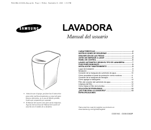 Manual de uso Samsung WA11RA Lavadora