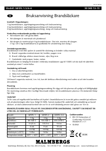 Bruksanvisning Malmbergs MFZFL 2 Brandsläckare
