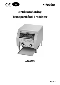 Bruksanvisning Bartscher A100205 Brødrister