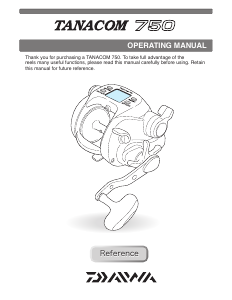 Manual Daiwa Tanacom 750 Fishing Reel