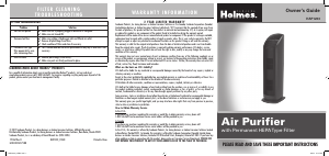 Handleiding Holmes HAP1203-NU-2 Luchtreiniger