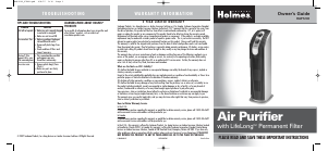 Handleiding Holmes HAP1200-NU Luchtreiniger