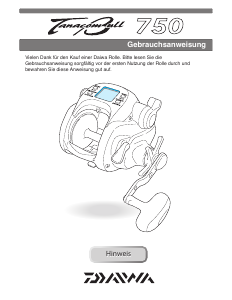 Bedienungsanleitung Daiwa Tanacom Bull 750 Angelrolle