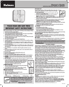 Manual de uso Holmes HBF2010A-WM Ventilador