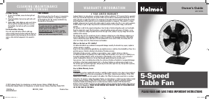 Handleiding Holmes HDF12235-BM Ventilator