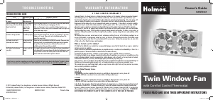 Manual Holmes HAWF2041 Fan