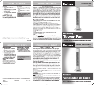 Manual de uso Holmes HTF3110A-WM Ventilador