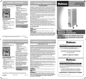 Manual de uso Holmes HOH3000-TG Calefactor