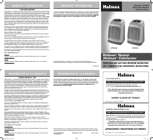 Manual de uso Holmes HFH5606-UM Calefactor
