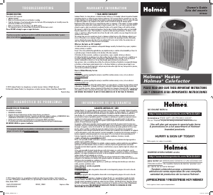 Manual de uso Holmes HFH442-UM Calefactor