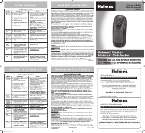 Manual de uso Holmes HCH820-UM Calefactor