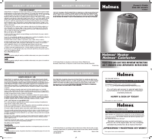 Manual de uso Holmes HQH341-HD Calefactor