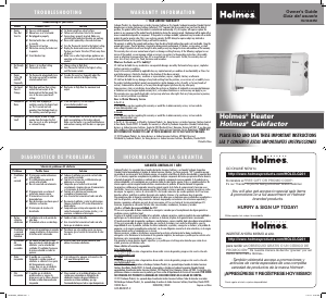 Manual de uso Holmes HLH4422M-WM Calefactor
