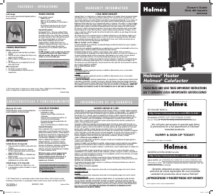 Manual de uso Holmes HOH3000B-TG Calefactor