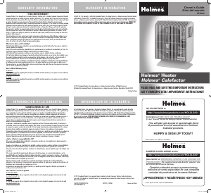 Manual de uso Holmes HFH105-UM Calefactor