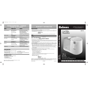 Manual Holmes HM1745 Humidifier