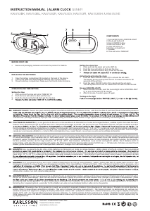 Instrukcja Karlsson KA5753WH Budzik