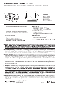 Manual de uso Karlsson KA5753BL Despertador