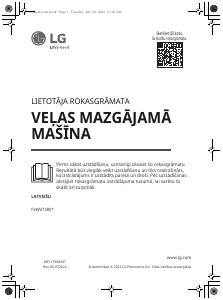 Rokasgrāmata LG F2WV7S8S2E Veļas mašīna