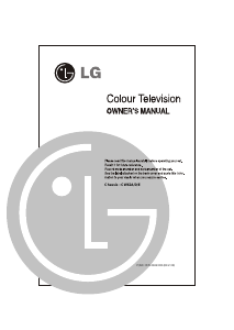 Manual LG 29FG3RG-TG Television