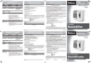 Manual de uso Holmes HM1851 Humidificador