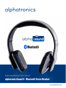 Bedienungsanleitung Alphatronics alphatronicsSound 4 Kopfhörer