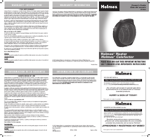 Manual de uso Holmes HFH563-WM Calefactor
