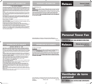 Manual de uso Holmes HTF1363B-BU Ventilador