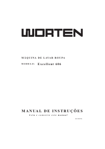 Manual Worten Excellent 606 Máquina de lavar roupa