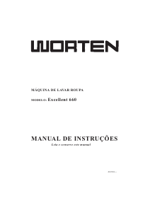 Manual Worten Excellent 660 Máquina de lavar roupa